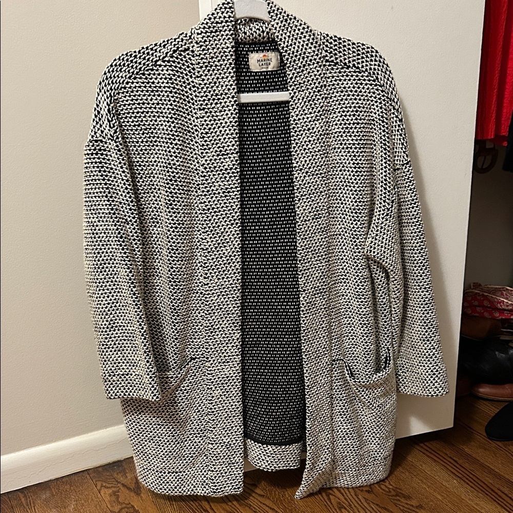 Marine Layer Black and White Sweater